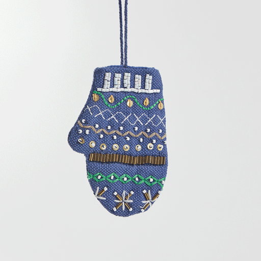 Mini Christmas Mitten Ornament