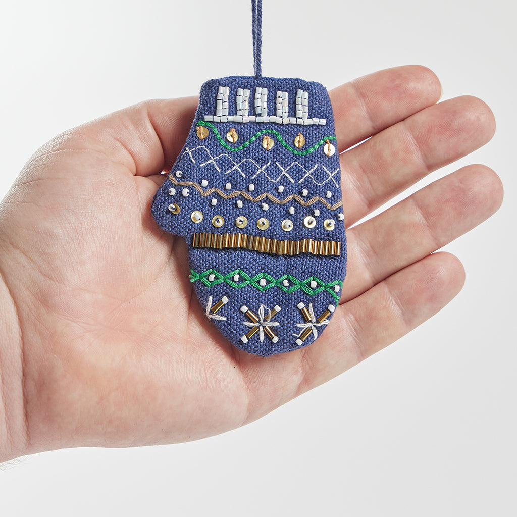 Mini Christmas Mitten Ornament