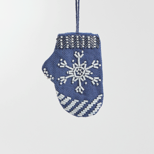 Mini Snowflake Mitten Ornament