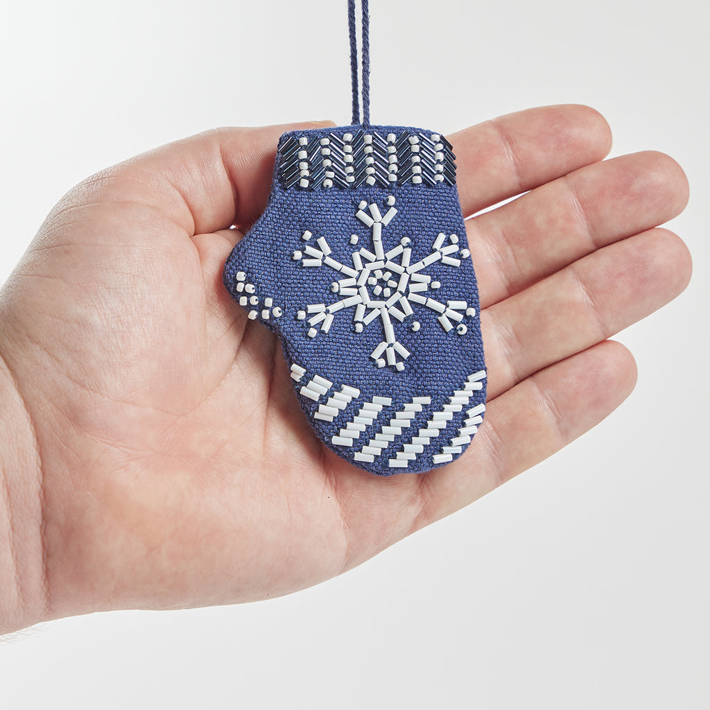 Mini Snowflake Mitten Ornament