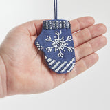 Mini Snowflake Mitten Ornament