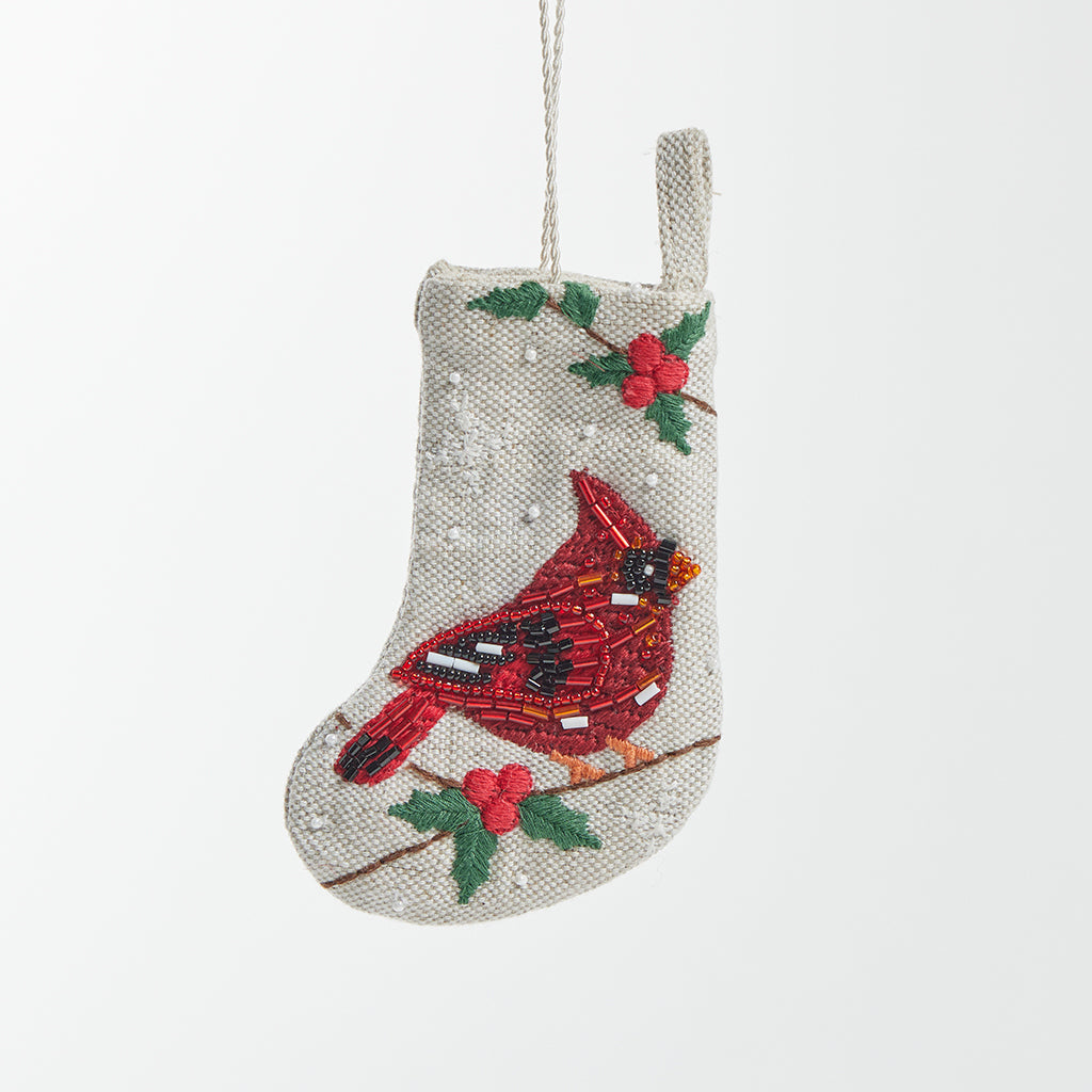 Mini Cardinal Stocking Ornament