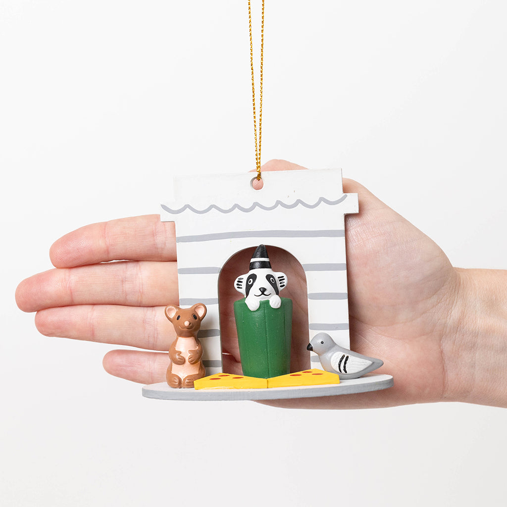 New York City Park Animals Wood Ornament