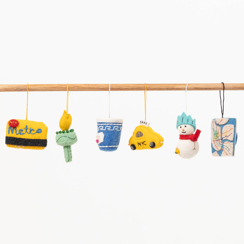 NYC Mini Ornaments - Set of 6