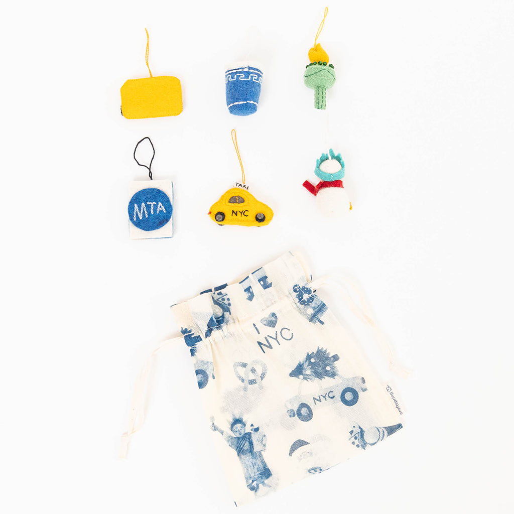 NYC Mini Ornaments - Set of 6