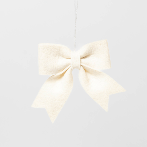 Natural Bow Ornaments Set of 4