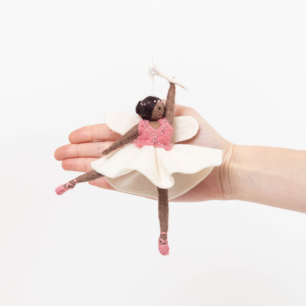 Nutcracker Sugar Plum Fairy Ornament - Brown