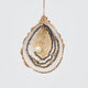Handmade felt Oyster Christmas ornament from Craftspring, featuring a beaded pearl and intricate beaded and embroidered details—ethically crafted by artisans using sustainable wool.