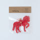 Craftspring packaging for Paper Horse Ornaments - Set of 3, displayed inside clear bag packaging—high-quality Lunar New Year decor, thoughtfully prepared for gifting, ethically handmade by artisans.