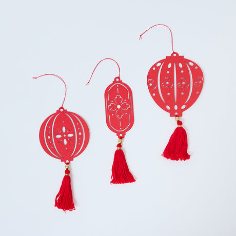 Paper Lantern Ornaments from Craftspring’s Lunar New Year collection, crafted with delicate paper cutout details for festive gifting and heirloom holiday decor.