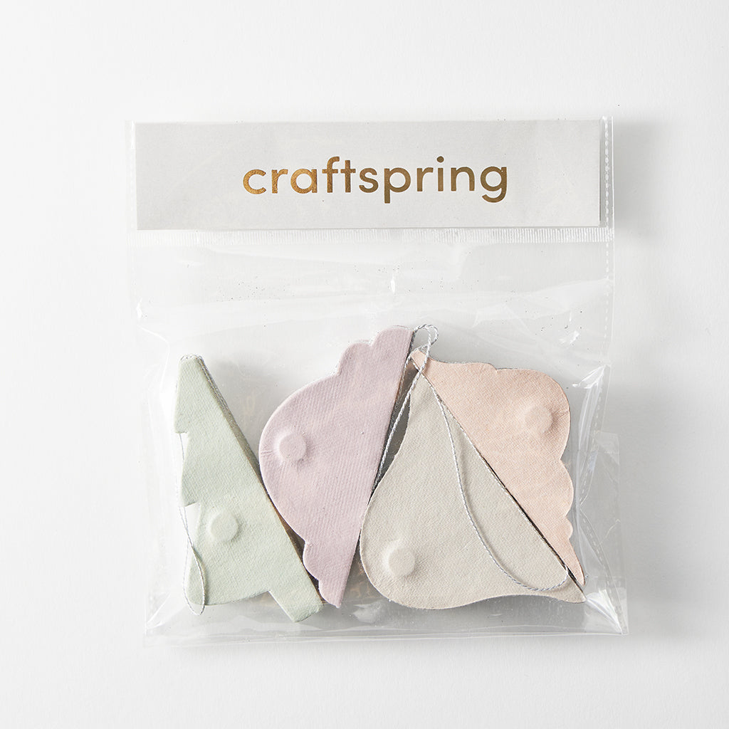 Pastel Honeycomb Paper Ornaments - Set of 4