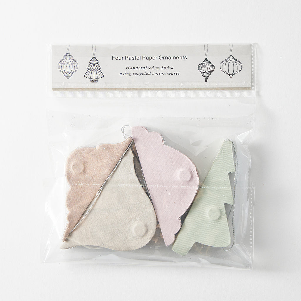 Pastel Honeycomb Paper Ornaments - Set of 4