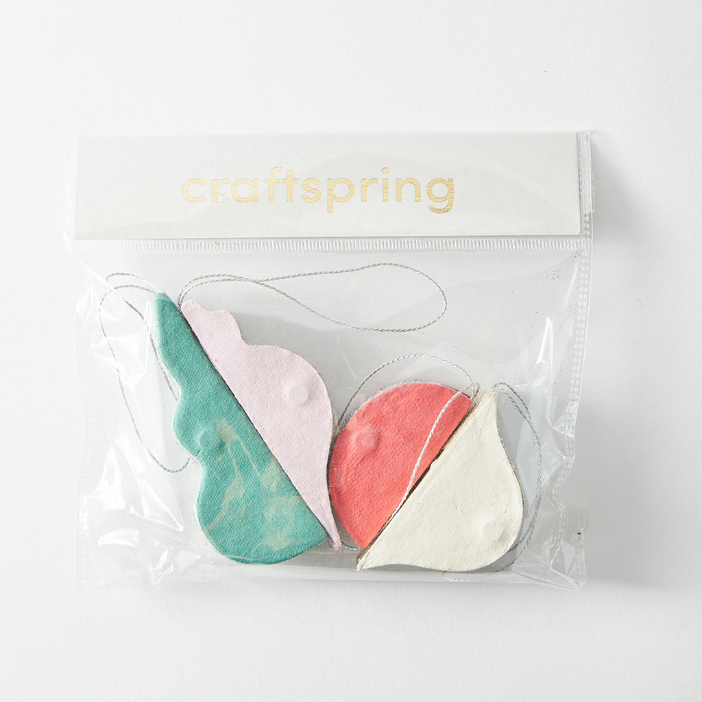 Multicolor Honeycomb Paper Ornaments - Set of 4