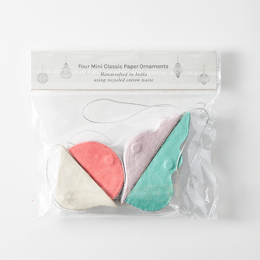 Multicolor Honeycomb Paper Ornaments - Set of 4