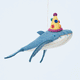 Party Splash Humpback Whale Ornament