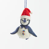 Penguin with Santa Hat Ornament