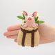 Pig in Backpack Basket Ornament