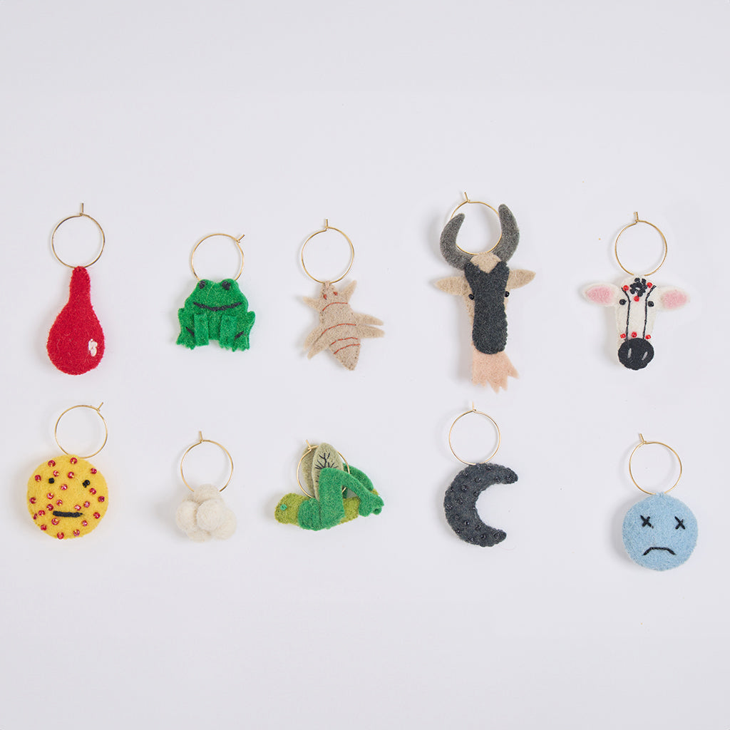 Plague Wine Charms - Set of 10