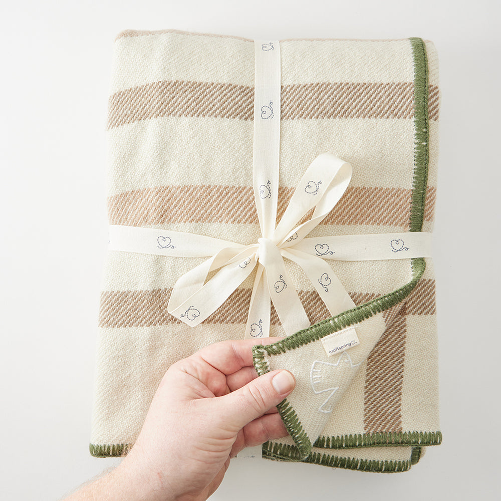 Plaid Wool Blanket Throw