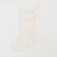 Natural Poinsettia Bundle Linen Stocking