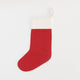 Red Poinsettia Bundle Linen Stocking