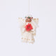 Poinsettia Star Angel Ornament