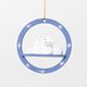 Arctic Sky Polar Bears Wood Ornament