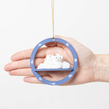 Arctic Sky Polar Bears Wood Ornament