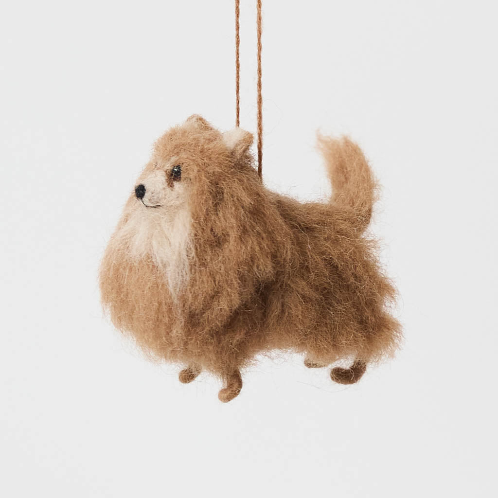 Small in size but big in personality, our alpaca Pomeranian Ornament brings the irresistible fluff and charm of this beloved breed to life. Carefully handcrafted by skilled artisans, this adorable ornament features a soft, full coat, bright eyes, and a sweet, alert expression that perfectly reflects the Pomeranian’s spirited nature.