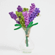 Felt flower bouquet with buzzing bees, perfect spring gift in recycled glass vase