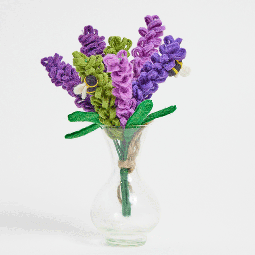 Bundle: Vibrant Flower Bouquets with Vases - Set of 4