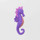 Purple Seahorse Ornament