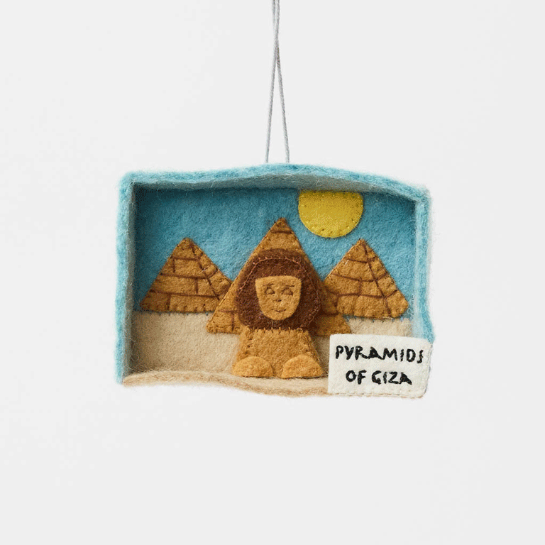 Pyramids of Giza Diorama Ornament
