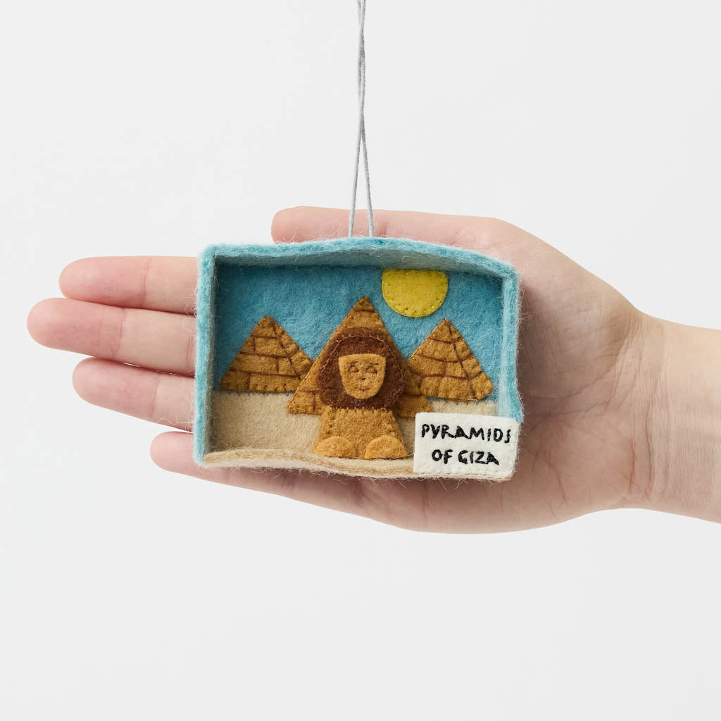 Pyramids of Giza Diorama Ornament