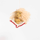GIF 360 degree view of a reading lion ornament, part of the Reading-themed gift bundle featuring four handmade wool felt ornaments—a gnome reading a book, a lion with glasses holding a book, a young girl reading, and a fairy with wings reading—alongside a coordinating stationery set. Stationery includes a notepad, four illustrated notecards with envelopes, and four colorful bookmarks, all featuring characters from the Reading Collection. Ornaments are made from natural merino-blend wool and come ready to ha