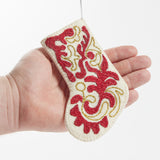 Mini Red & Gold Stocking Ornament