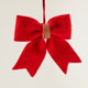Red Bow with Beads Ornaments - Set of 4