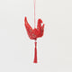 Red & Gold Origami Crane Ornament