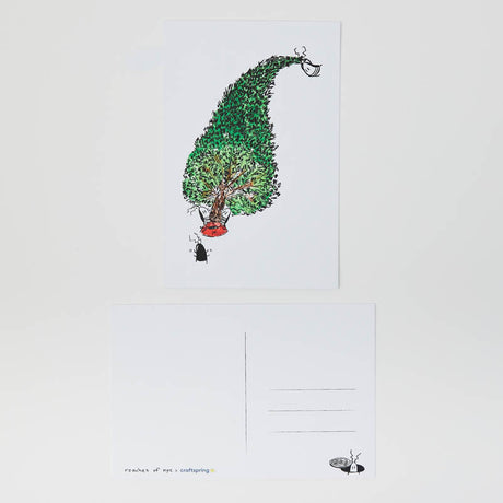 A Little City Mischief, Straight to Your Mailbox! A whimsical illustrated Christmas postcard featuring JG Debray's playful cockroach artwork, created in collaboration with Roaches of NYC and Craftspring.