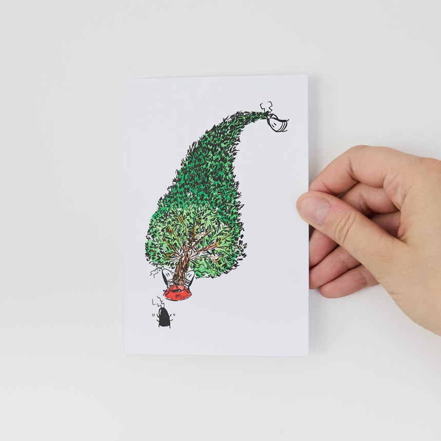 A Little City Mischief, Straight to Your Mailbox! A whimsical illustrated Christmas postcard featuring JG Debray's playful cockroach artwork, created in collaboration with Roaches of NYC and Craftspring.