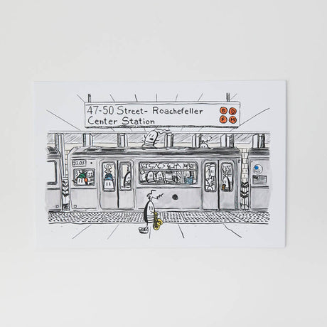 A postcard of Roaches in the Subway. A fun New York City souvenir for subway riders, proud New Yorkers, urban adventurers, and anyone who knows that a little city mischief makes life more interesting.