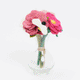 Romantic handmade rose bouquet in mini vase with bee accent
