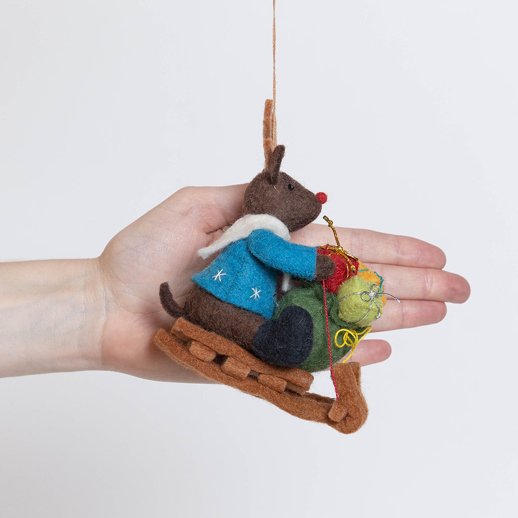 Collector's Edition Rudolph on Sled Ornament