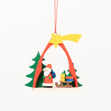 Santa Arch German Wooden Ornament