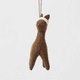 Santa Deer with Bird Friend Ornament