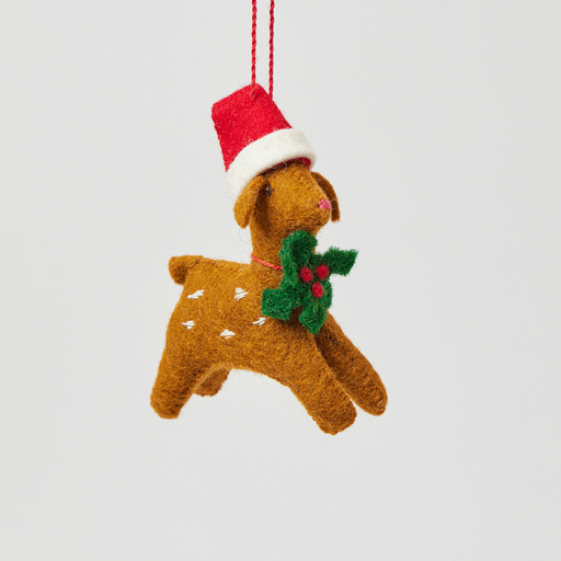 Santa Fawn Ornament