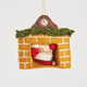Santa in the Fireplace Ornament