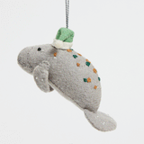 Santa Manatee Ornament