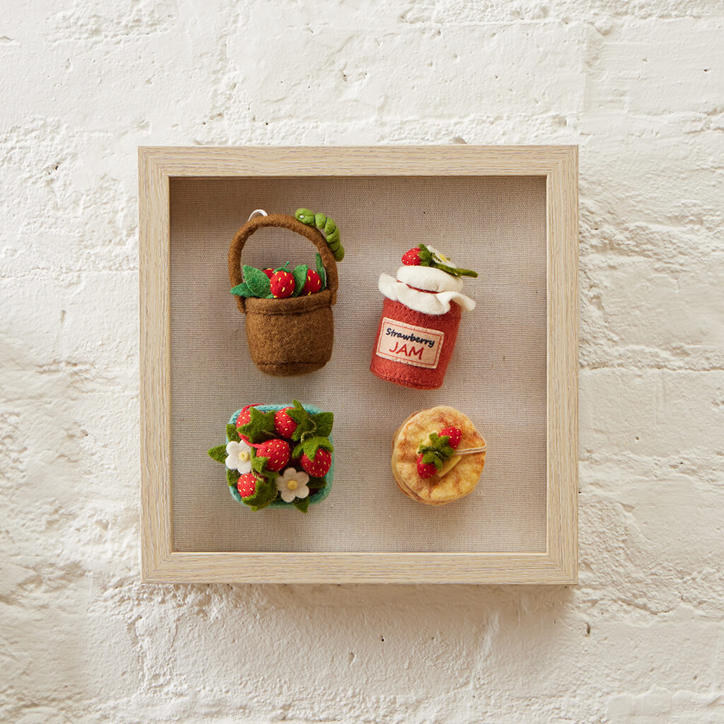 Strawberry Picking Shadow Box