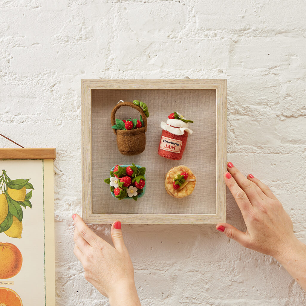 Strawberry Picking Shadow Box